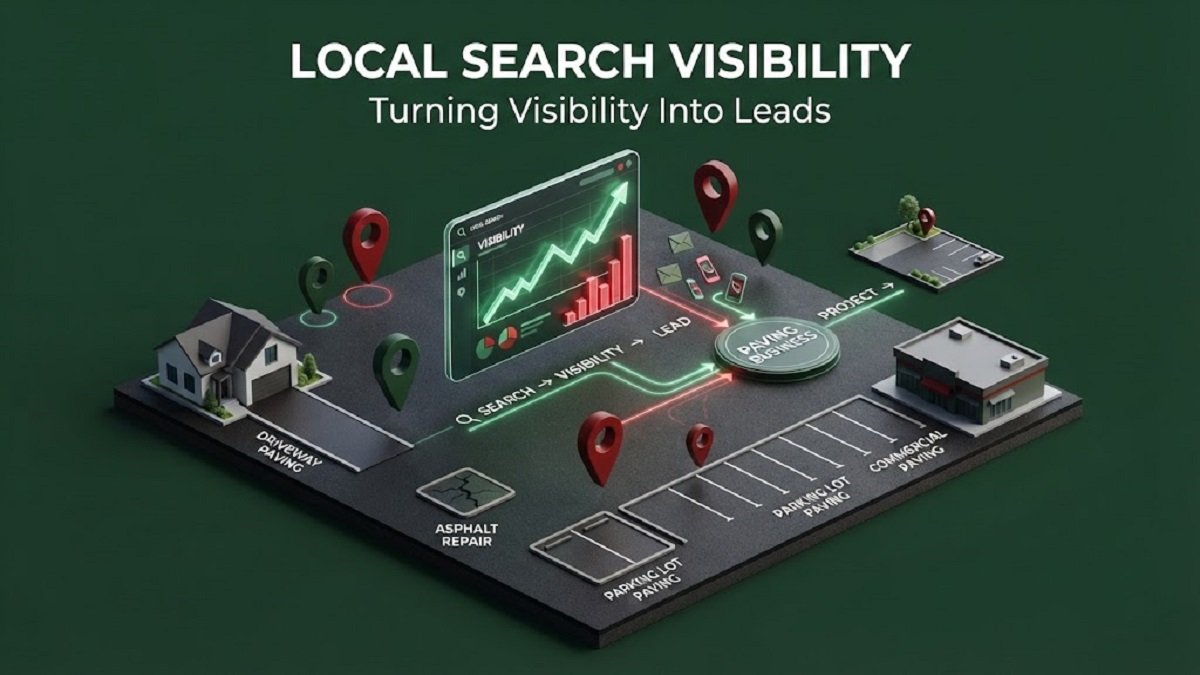 Local search visibility turning into qualified leads for paving contractors